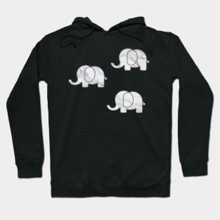 3 Marble Elephants Hoodie